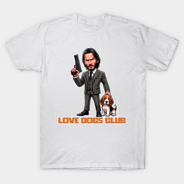 LOVE DOG (Gun) CLUB T-Shirt by Rawlifegraphic